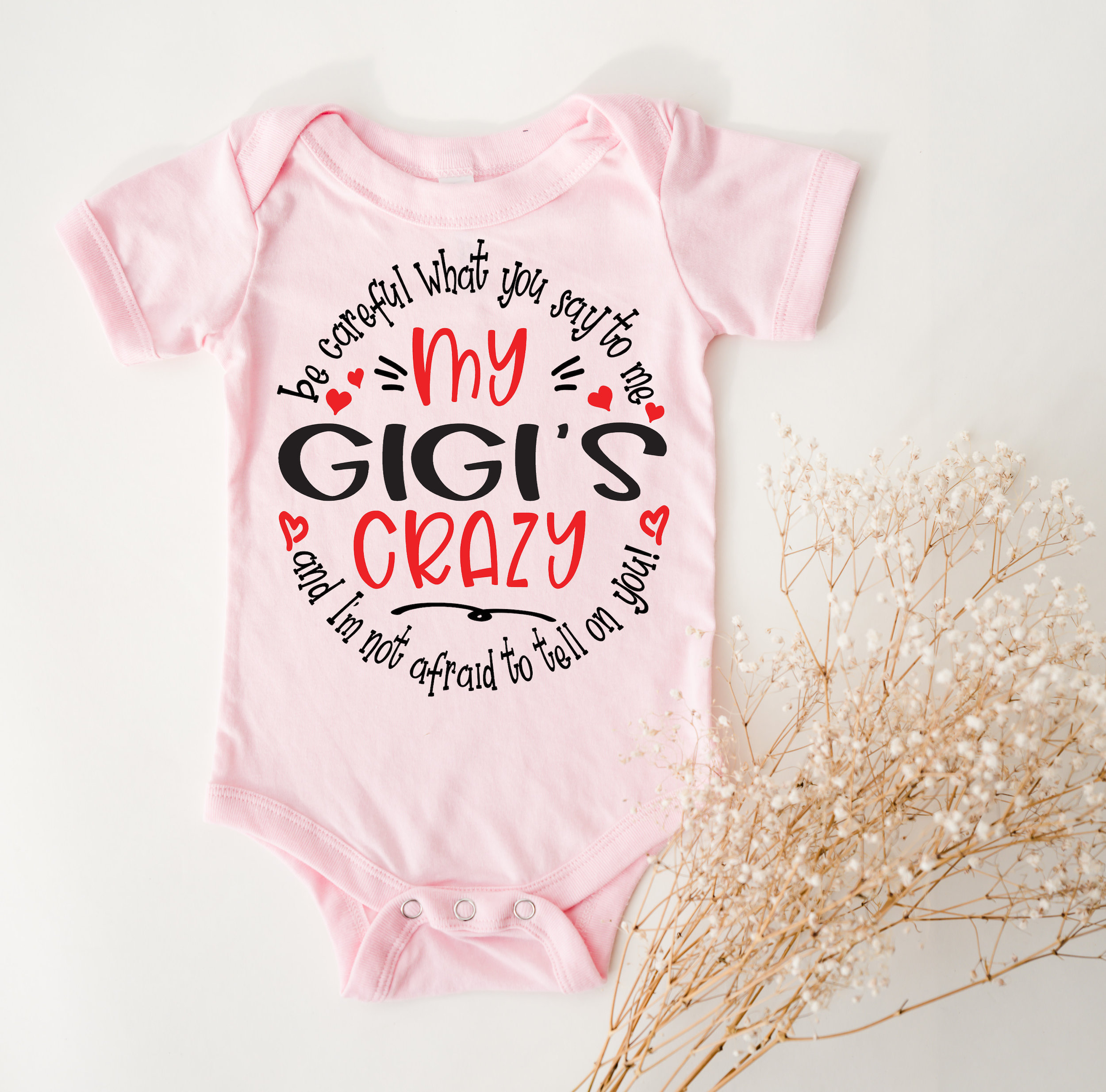 My Gigi's Crazy Baby Onesie® Gigi Baby Onesie® Baby Shower - Etsy
