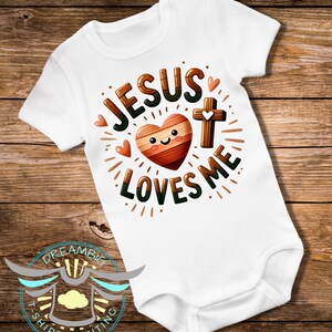 Jesus Loves Me Baby Onesie® Bible Verse Gift, Christian Baby Gift, Faith Baby Clothes, Religious Baby Outfit, Kids Jesus, Baby Shower Gift