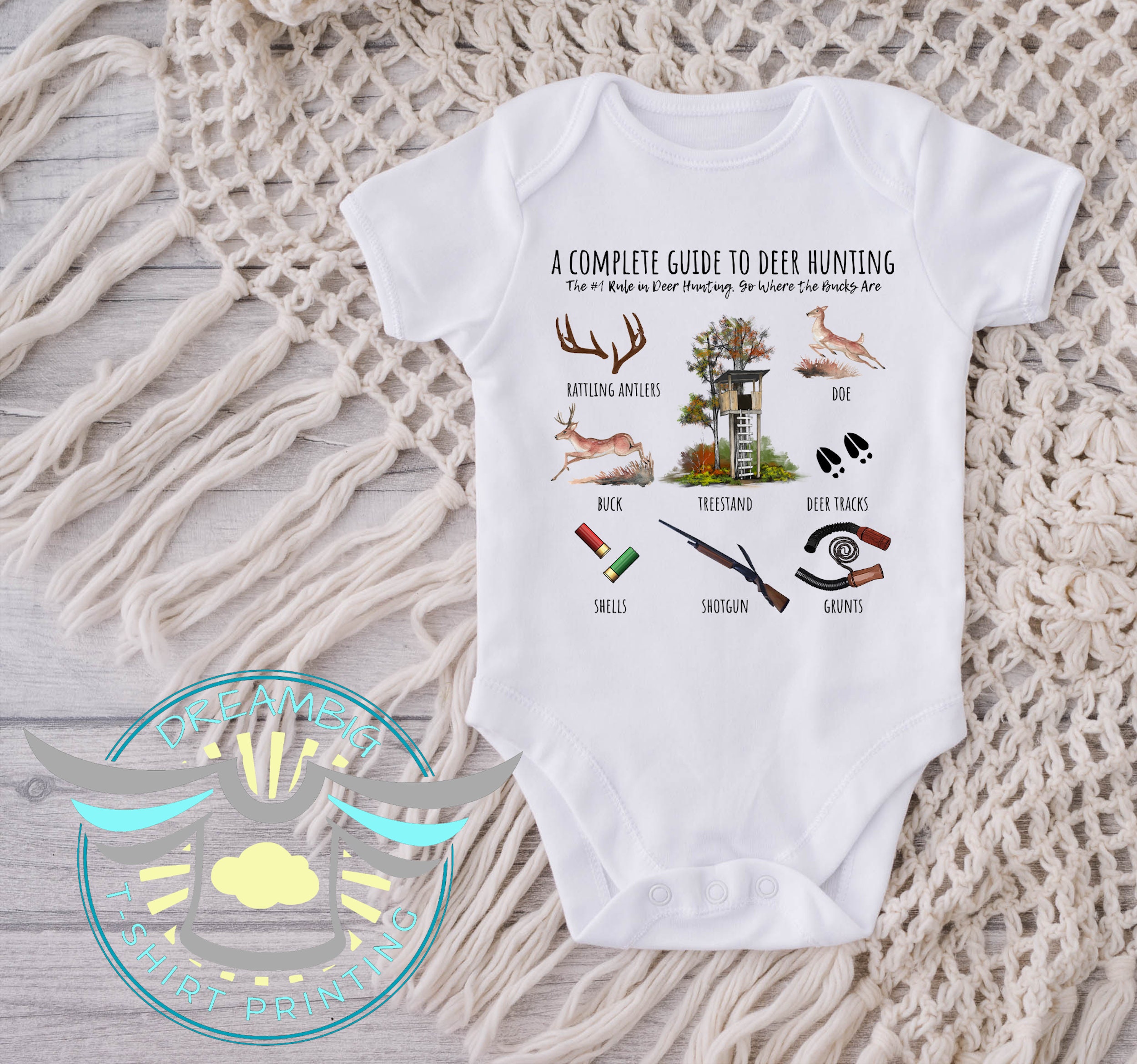 Deer Hunting Baby Onesie® Complete Guide to Deer Hunting Rut Etsy