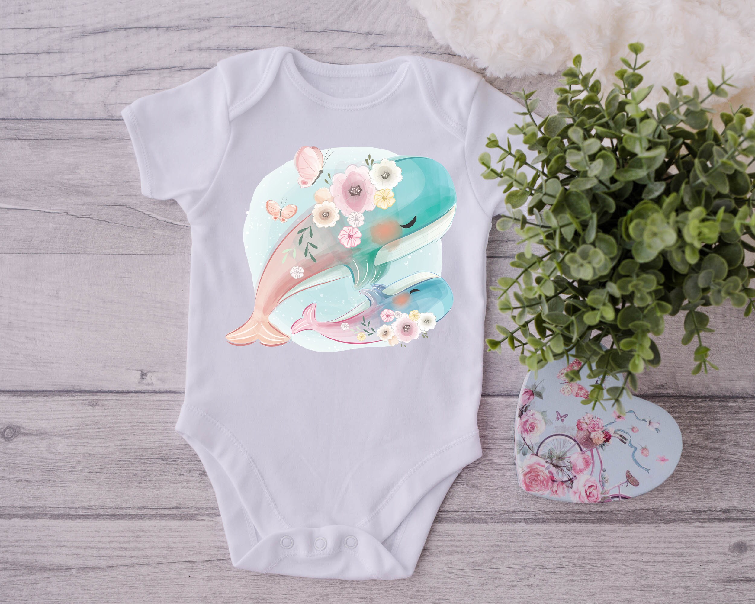 Whale top baby clothes