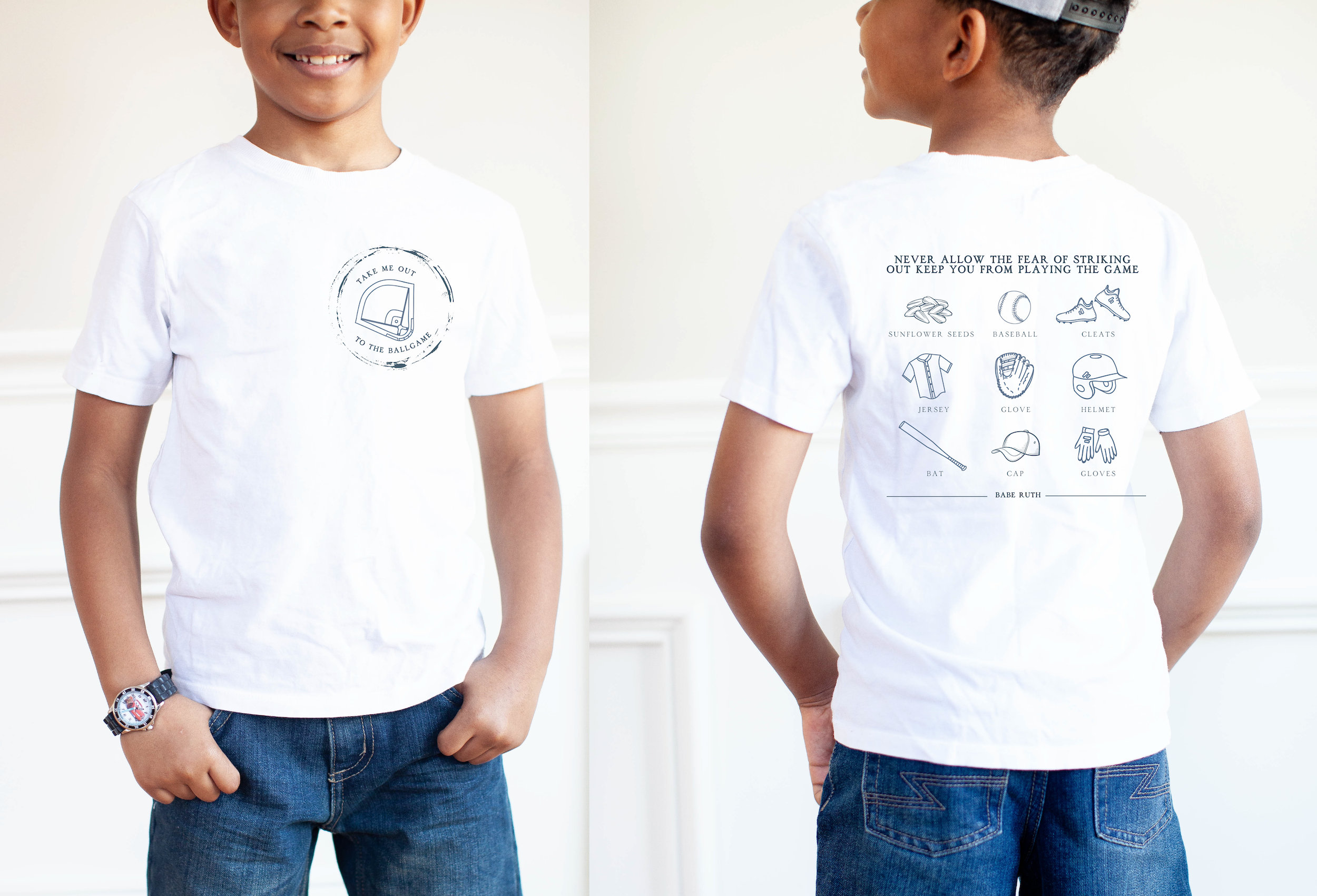Kids Baseball Tee Etsy