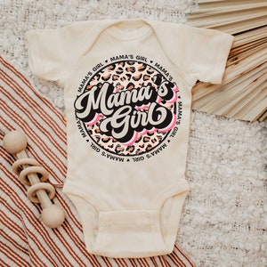 Mama's Girl Baby Onesie® Daughter Onesie® Mommy's Girl, Mommy & Me, Baby Shower Gift, Baby Girl, Trendy, Pink Camo, Leopard Print Onesie®