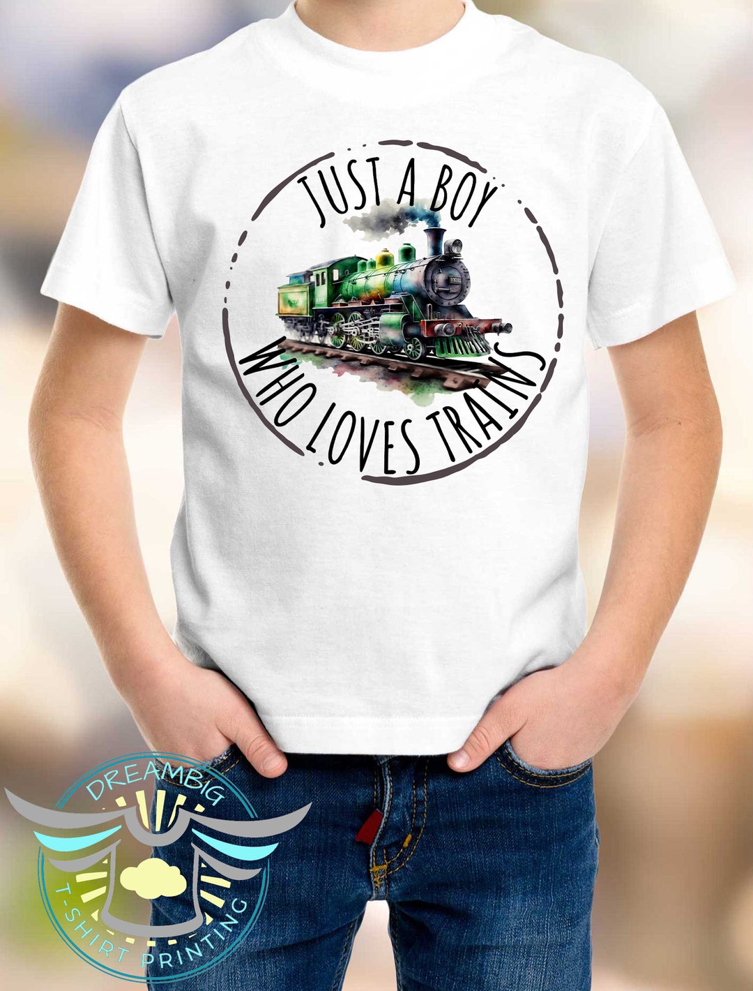 Train Shirt, Just A Boy Who Loves Trains, Conductor, Railroad, Kids
