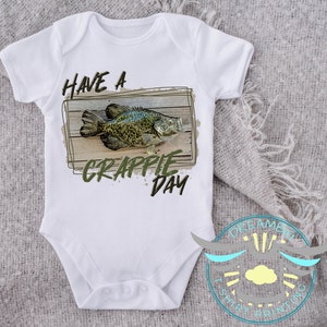 Fishing Baby Onesie® Crappie Fishing Onesie® Papermouth, Fishing Buddy, Biggest Catch Onesie® Fishing Apparel, Fish Baby Outfit, Freshwater