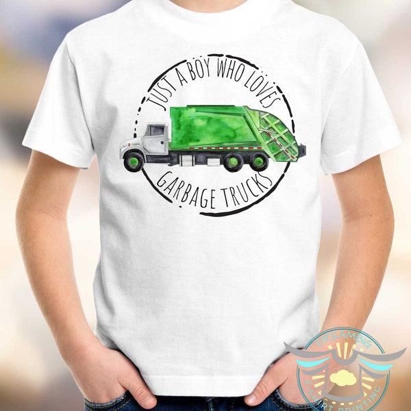 GarbageTruck Shirt, Just A Boy Who Loves Garbage Trucks, Recycle Truck, Kids Garbage Truck Shirt, Boys Garbage Truck Shirt, Youth Toddler