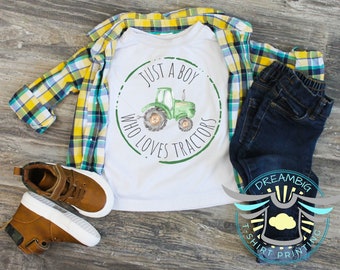 Just A Boy Who Loves Tractors, Farming Shirts, Green Tractors, Future Farmer, Tractor Tees, Little Boys Shirts, Toddler Youth Graphic Tees