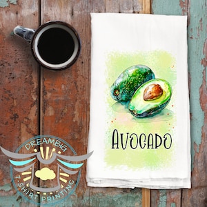Avocado Kitchen Towel, Fresh Vegetables, Kitchen Decor, Tea Towel, Farmers Market, Gardening, House Warming, Garden Decor, Hostess Gift