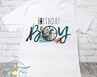 Birthday Boy Duck Hunting Shirt, Birthday Party Shirt, Duck Hunting Shirt, Boy Hunting Shirt, Youth Toddler Shirt, Duck Hunting Themed Party