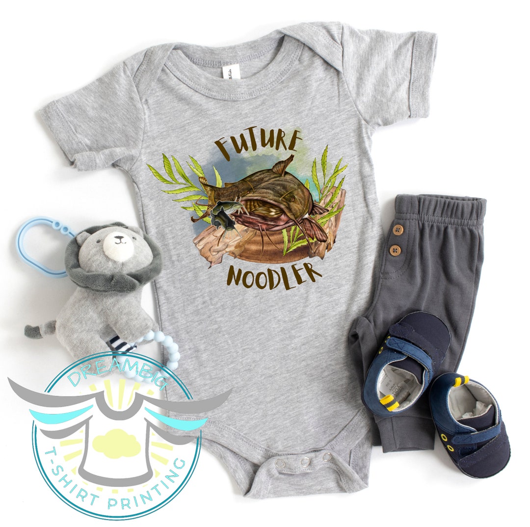 Fishing Onesie® Future Noddler, Cat Fish Fishing Onesie® Nautical, Lake