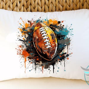 Personalized Football Pillowcase, Sports Decor, Football Theme Bedroom Decor, Football Fan, Football Stadium, Kids Room Decor, Birthday Gift