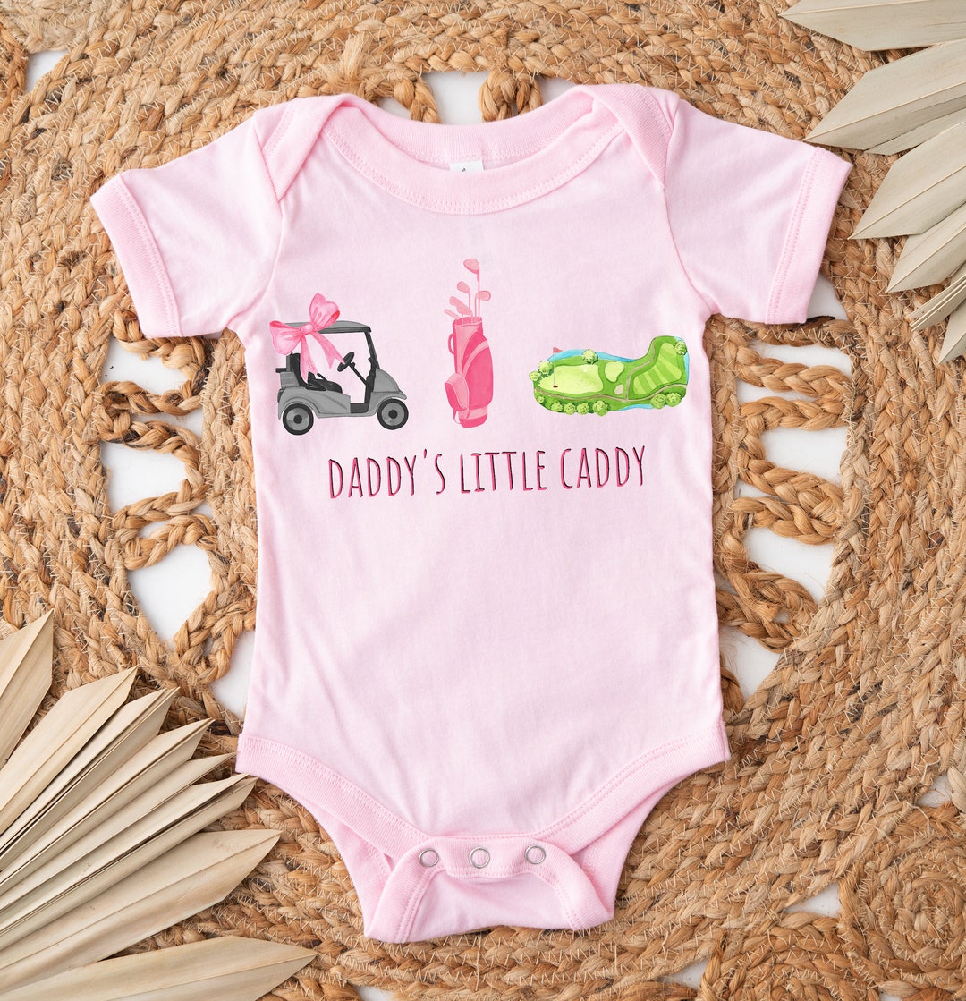 Daddy's Little Caddy Onesie® Golf Onesie® Lil Caddy Onesie® Cute Girl