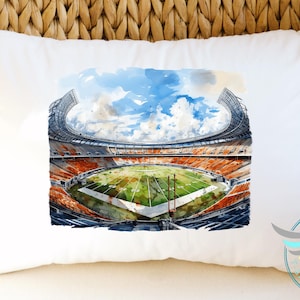 Personalized Football Pillowcase, Sports Decor, Football Theme Bedroom Decor, Football Fan, Football Stadium, Kids Room Decor, Birthday Gift