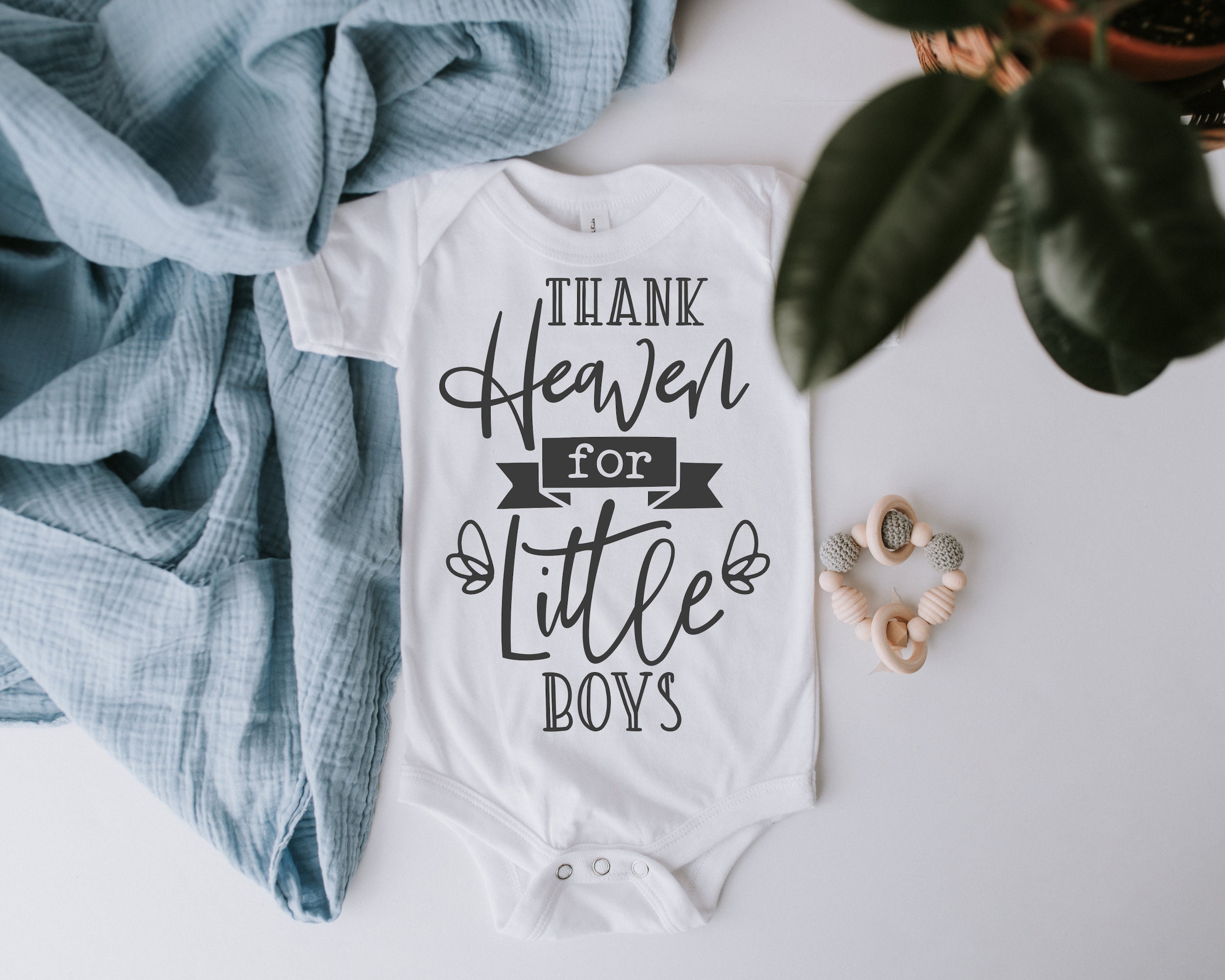 Thank Heaven For Little Boys Baby Bodysuit Thank Heaven For Little Boys Baby Bodysuit