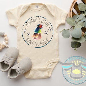 Pheasant Hunting Baby Onesie® Mommy&#39;s Little Hunting Guide Baby Onesie® Hunting, Pheasant, Country Boy, Outdoor, Hunting Buddy, Baby Gift