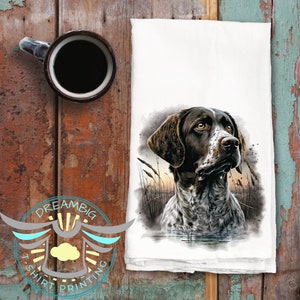 German Shorthaired Pointer Dog Kitchen Towel, Sheltie, Dog Tea Towel, Pet Lover, House Warming, Country Decor, Home Decor, Dog Breed Towel