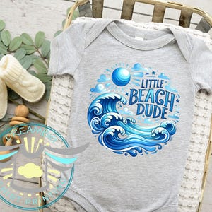 Little Beach Dude Baby Onesie® Beach Baby Outfit, Beach Theme Clothes, Beach Vibes, Coastal Baby Clothes, Beach Vacation, Ocean Theme Outfit