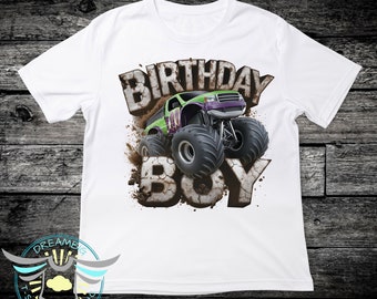 Birthday Boy Monster Truck Shirt, Birthday Party Kids Shirts, Monster Truck Party, Monster Truck Themed Party Shirt, Birthday Outfit, Truck