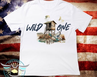Wild ONE Duck Shirt, First Birthday Shirt, Duck Hunting Shirt, Boys Shirt, Youth Toddler Shirt, Country Boy Shirt, Hunting Themed Party