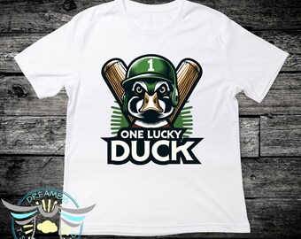 One Lucky Duck Shirt, Baseball Duck Shirt, Duck Hunting Shirt, Baseball Themed Birthday, Country Boy Shirt, Hunting Themed Party Shirt