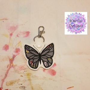 butterfly applique snaptab embroidery digital design 4x4 friendly ith instant download pes,dst,hus,jef,pcs,exp,sew
