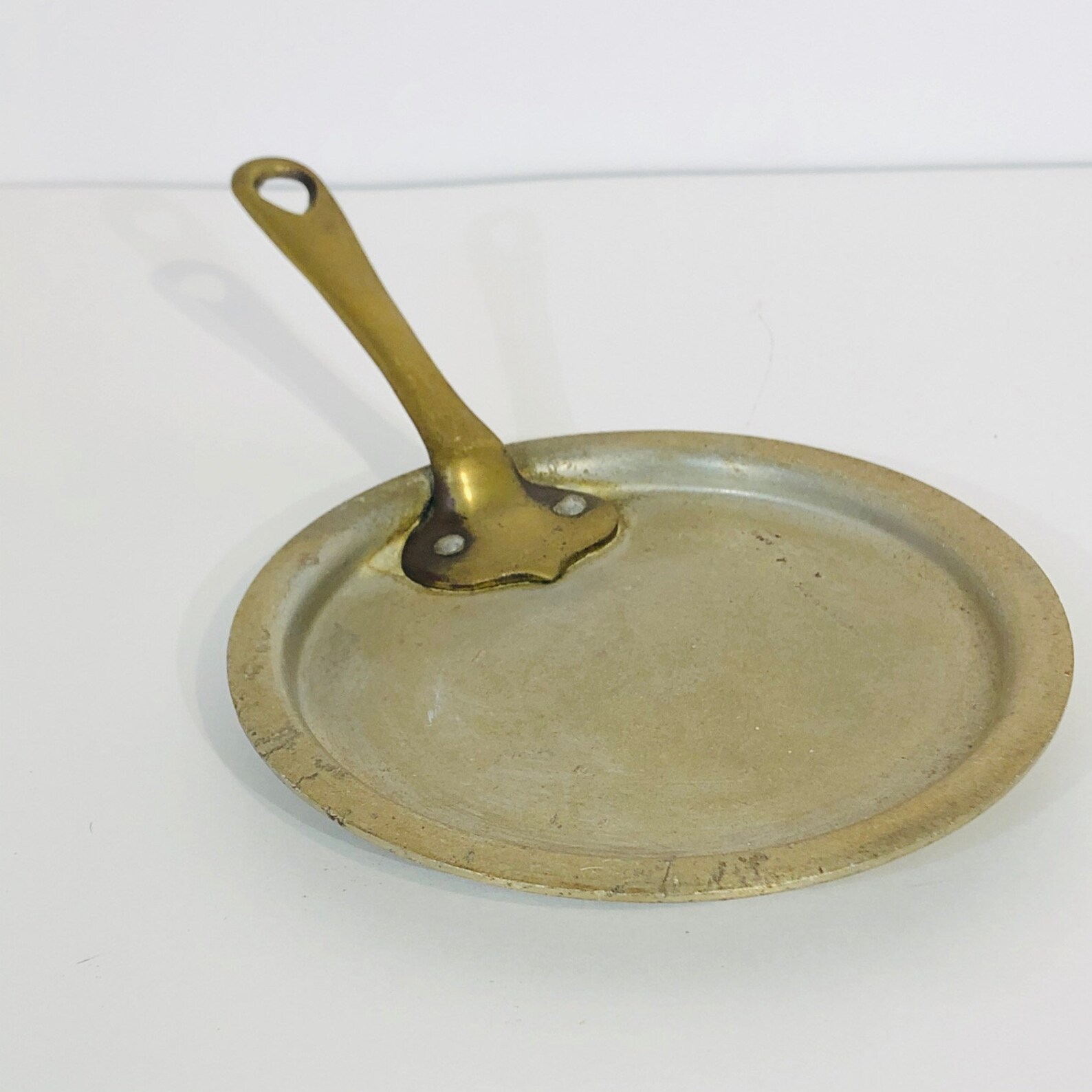 Vintage Metal Saucepan Lid. Antique Sauce Pan Lid With Brass Etsy