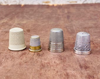 アンティークのバーミンガムシルバー裁縫用指ぬき - Etsy 日本