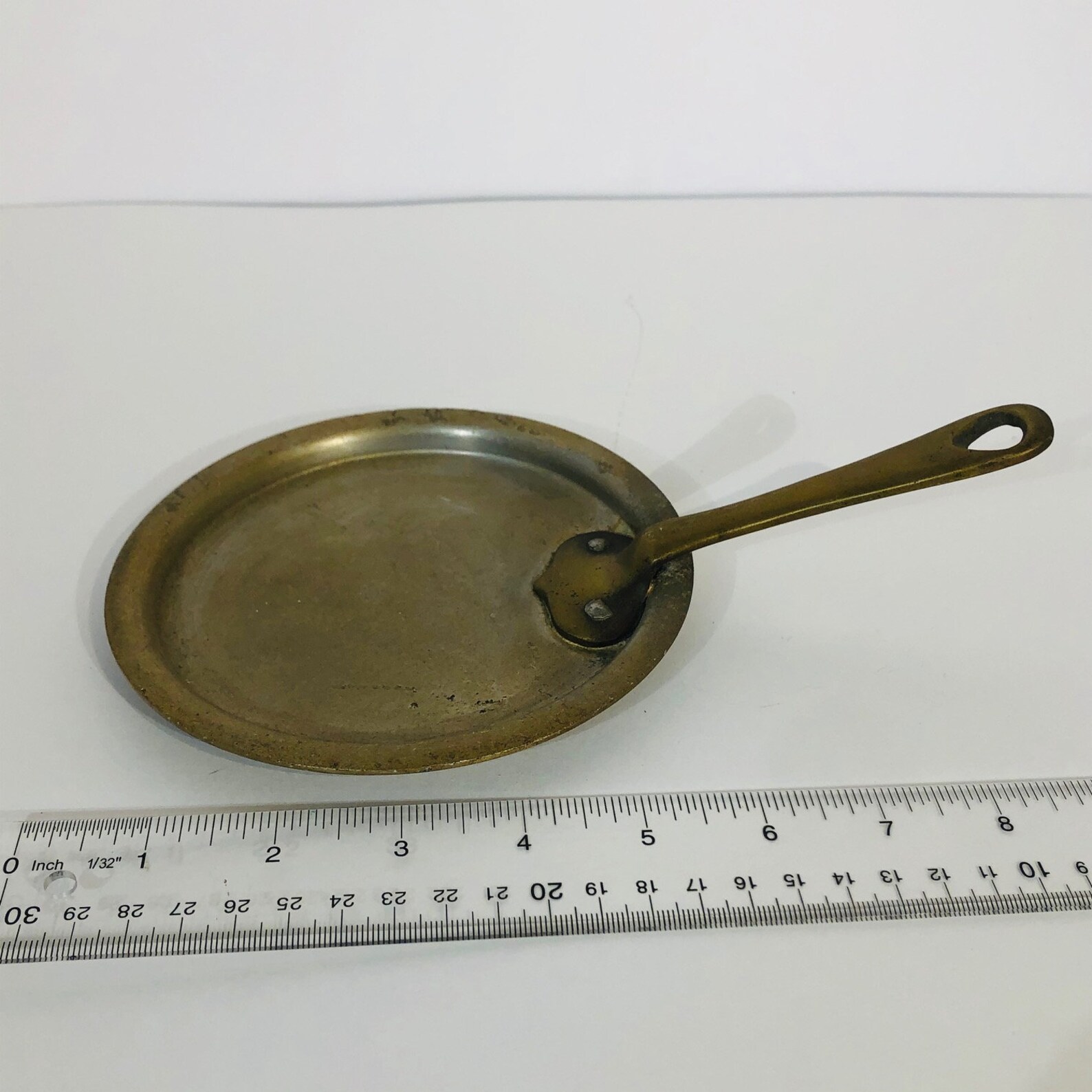 Vintage Metal Saucepan Lid. Antique Sauce Pan Lid With Brass Etsy