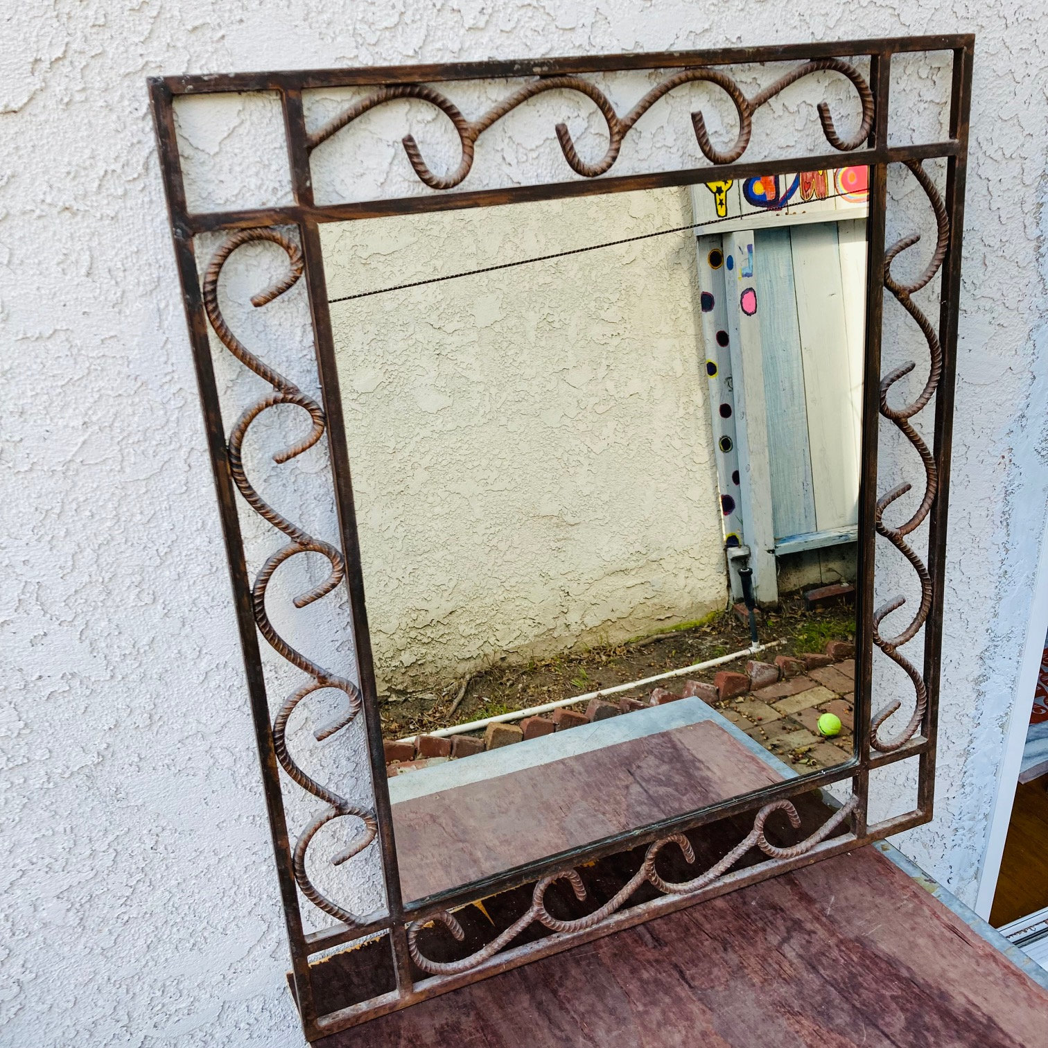 Wrought 2024 iron mirror