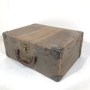 Vintage Antique Suitcase, Retro Advertising Suitcase, Industrial Decor, Vintage Suitcase, Retro Vintage Storage, #0393JWcd