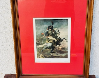 ヴィンテージ　フランス　油絵 ヴィンテージ額入りフランス騎兵のプリント；CE0159 - Etsy 日本