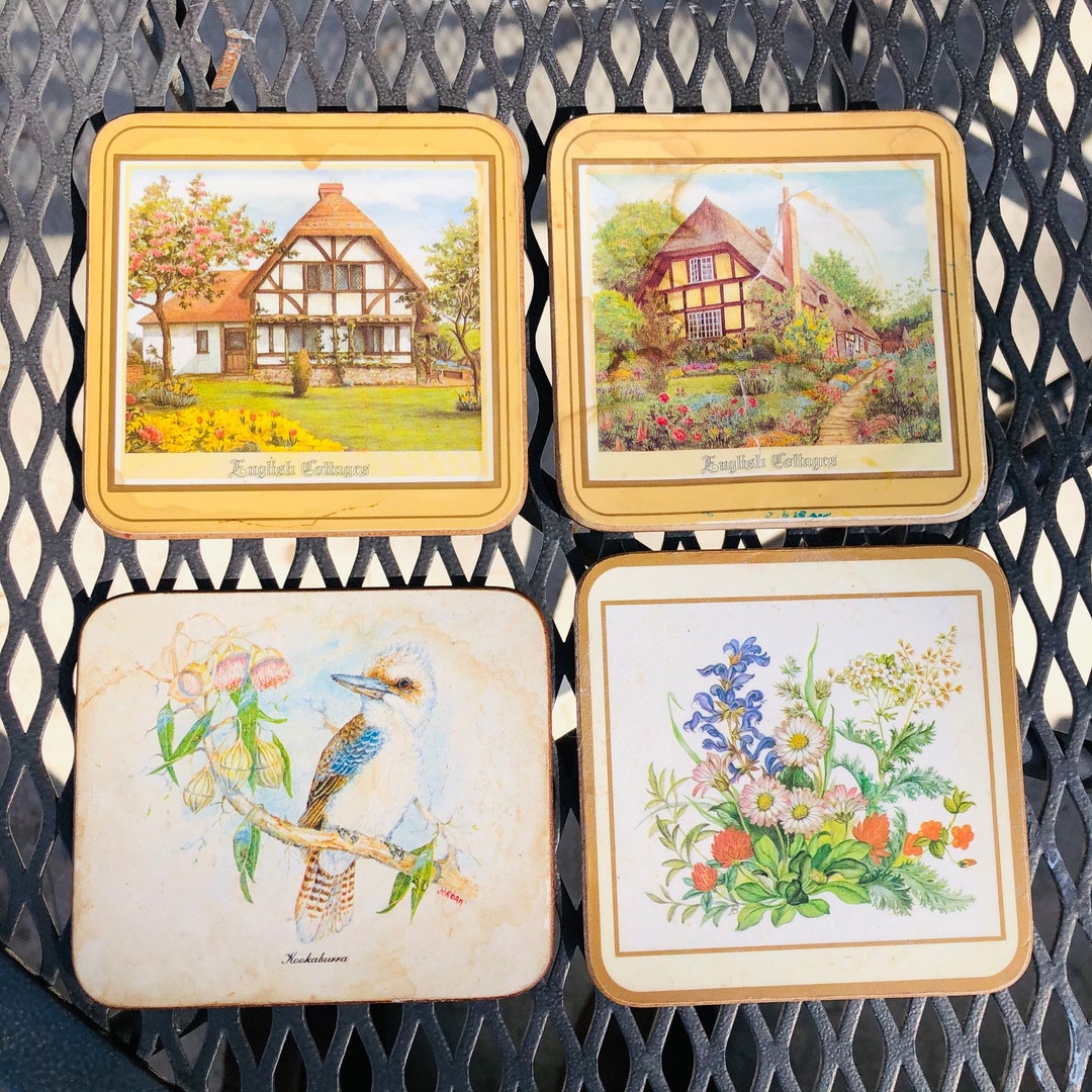 Vintage Pimpernel Coasters Made in England, Vintage Coasters, English