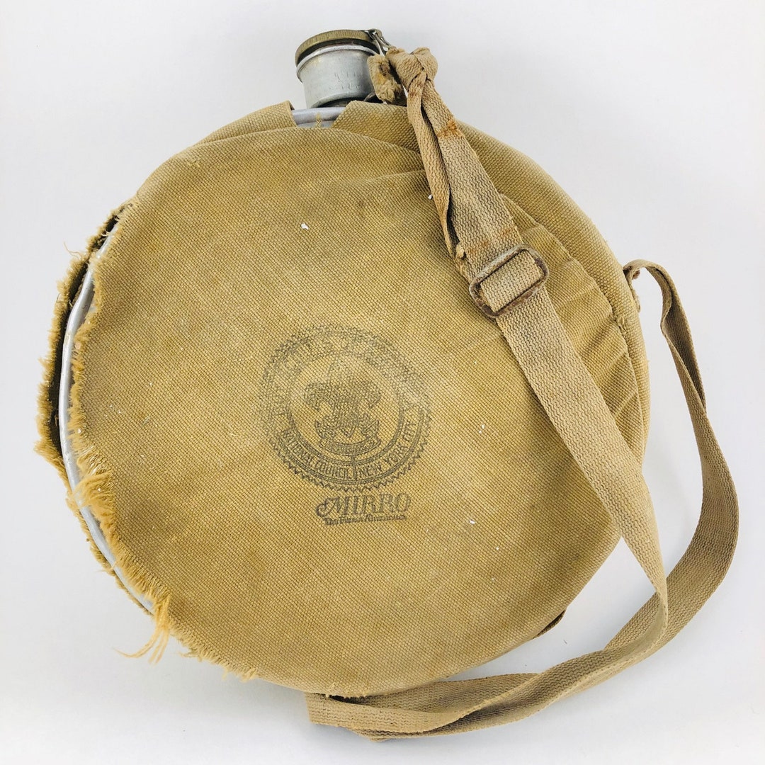 Vintage Boy Scout Canteen With Khaki Brown Cover, Vintage Boy Scouts of