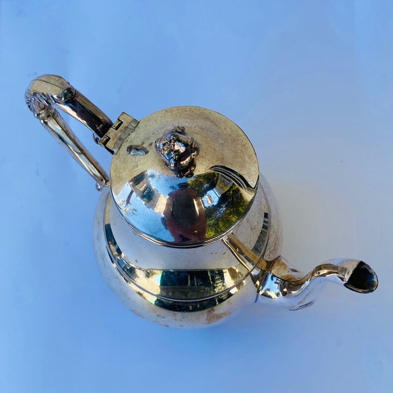 Mid Century Silver on Copper Teapot Retro 1950s Silver Tea Etsy