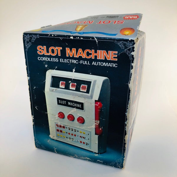 Vintage Speelgoed Slot Machine *, Slot Machine Draadloze Elektrische Volautomatische, Jaren 1970, Made In Japan, Gift For Him, Retro Gift, #0059JW
