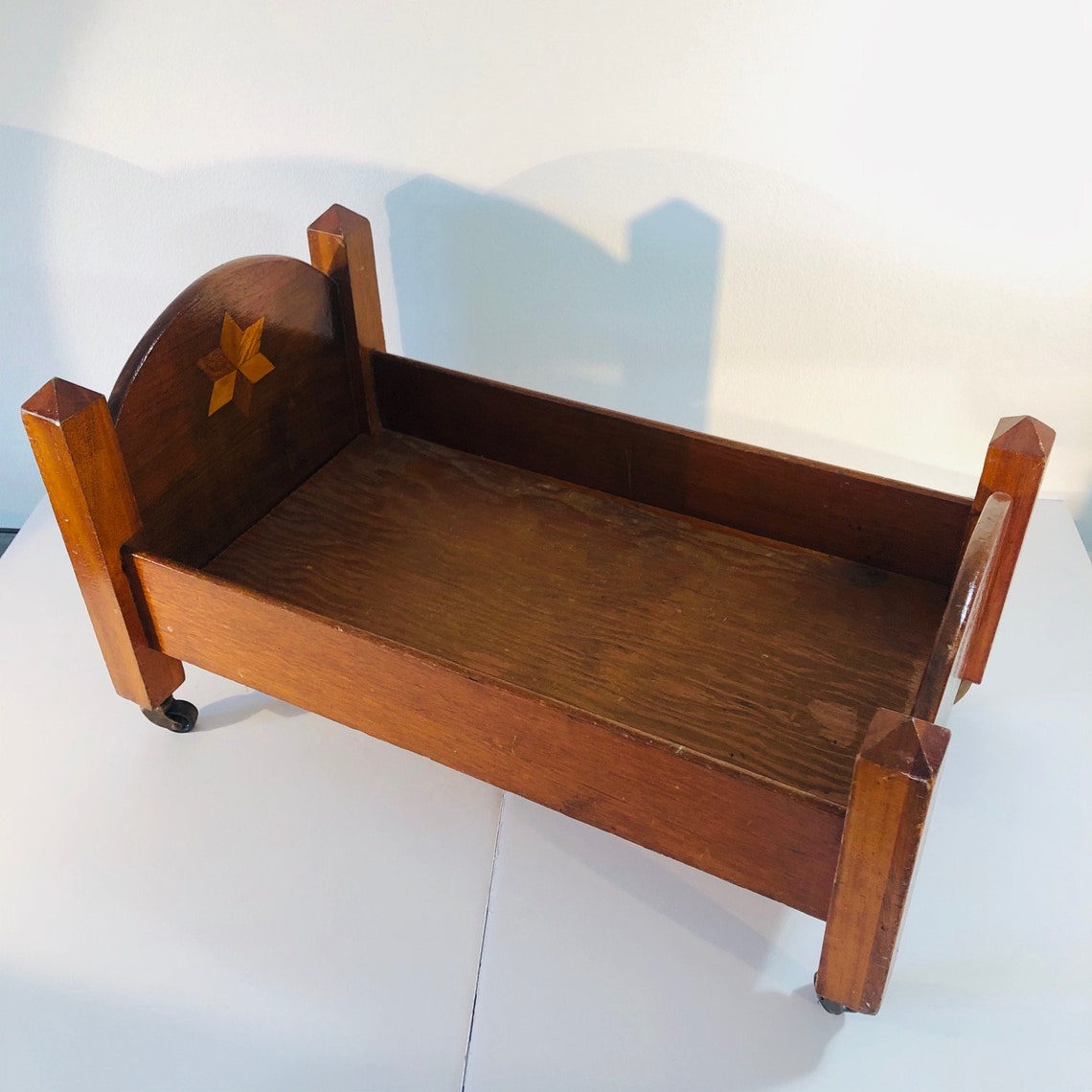Authentic Handmade Wooden Doll Furniture Bed Vintage Etsy