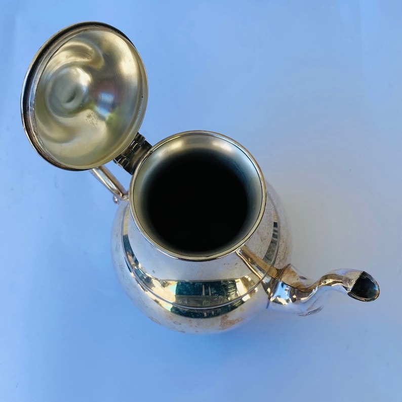 Mid Century Silver on Copper Teapot Retro 1950s Silver Tea Etsy