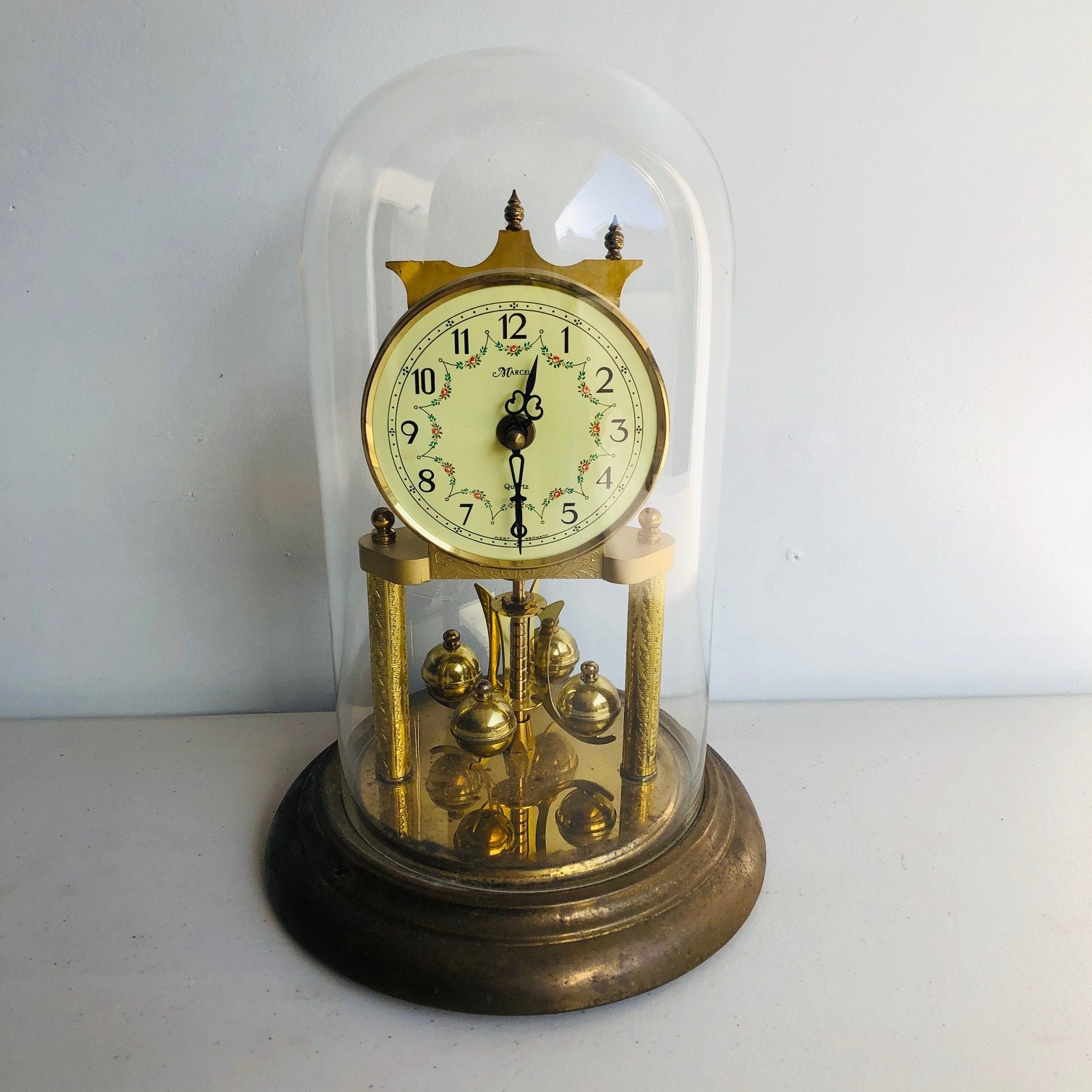 Brass Torsion Mantel Clock With Glass Dome Clocks Man vrogue.co