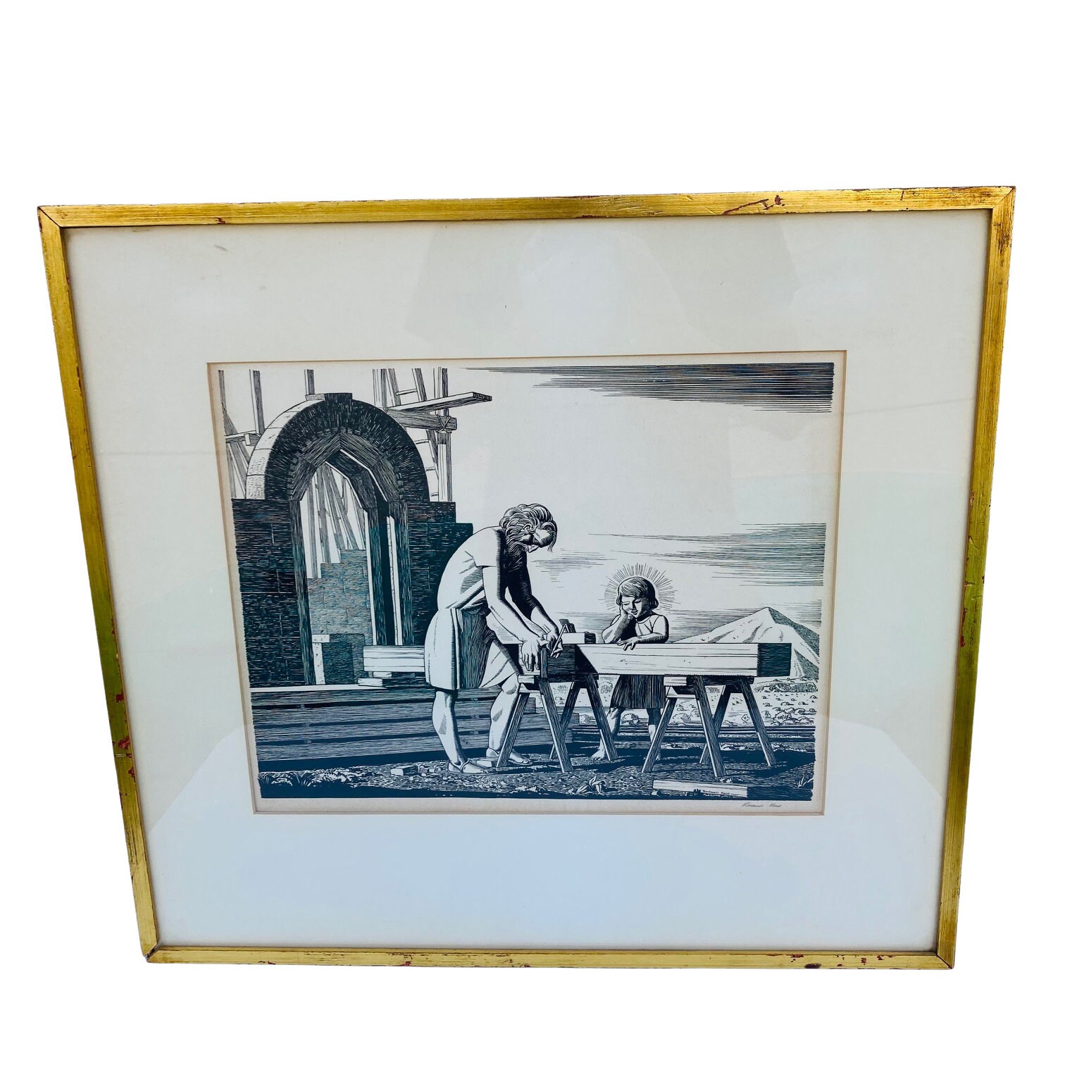 人気新品入荷 Original Rockwell Kent Lithograph  絵画