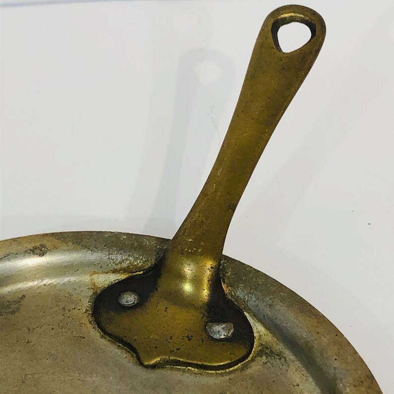 Vintage Metal Saucepan Lid. Antique Sauce Pan Lid With Brass Etsy