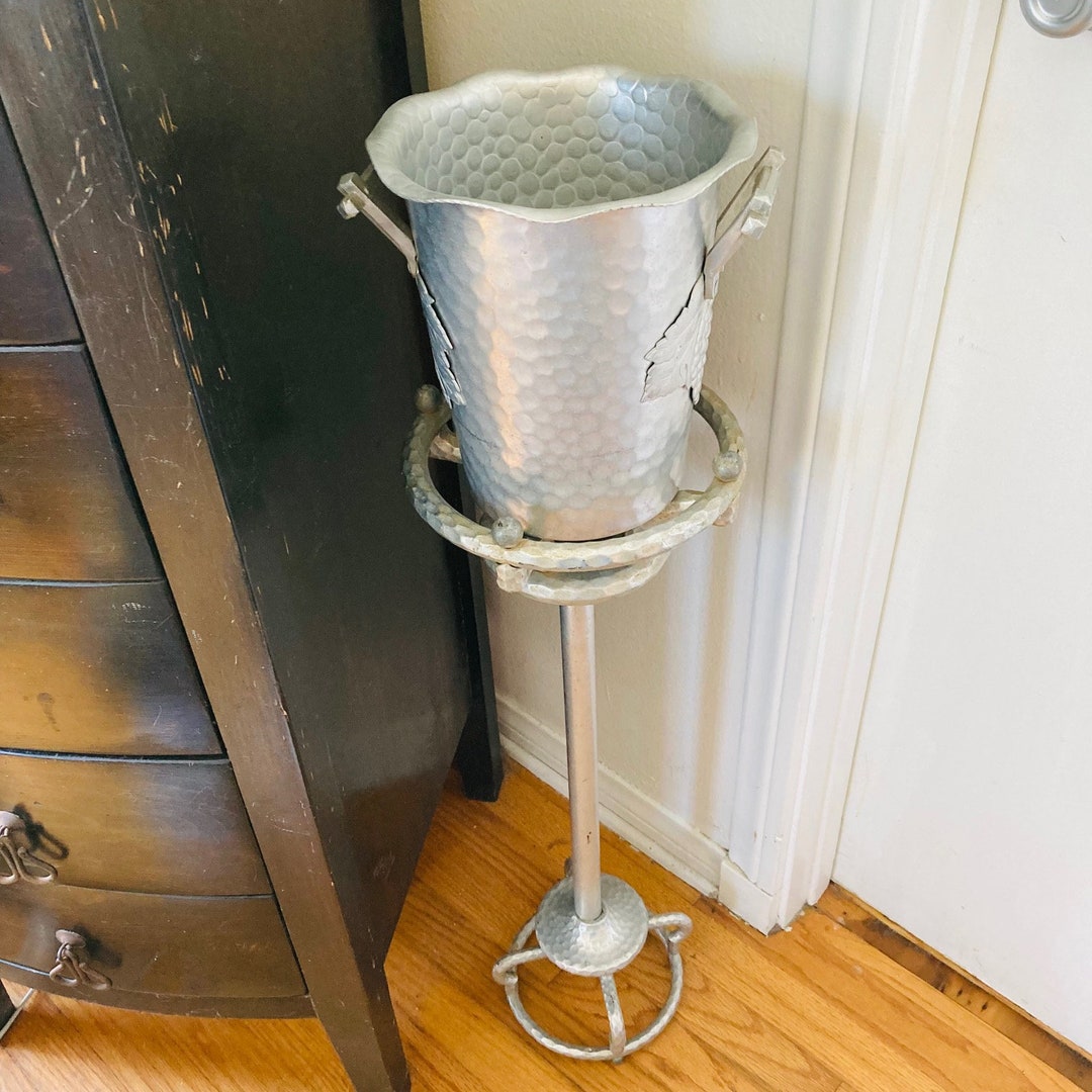 1950s Vintage Ice Bucket With Stand Retro Champagne Wine Etsy