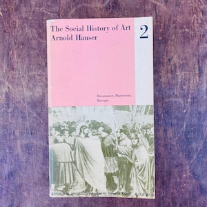 La storia sociale dell'arte, volume 2 di Arnold Hauser, 1957, brossura, prima edizione vintage, regalo per gli amanti dell'arte, decorazione da biblioteca vintage, CE01212