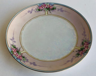 1920s Hand Painted Epiag Czech Plate, Flower Pattern, Made in Czechoslovakia Vintage European Collectible China Plates, Table Decor, CE0123r