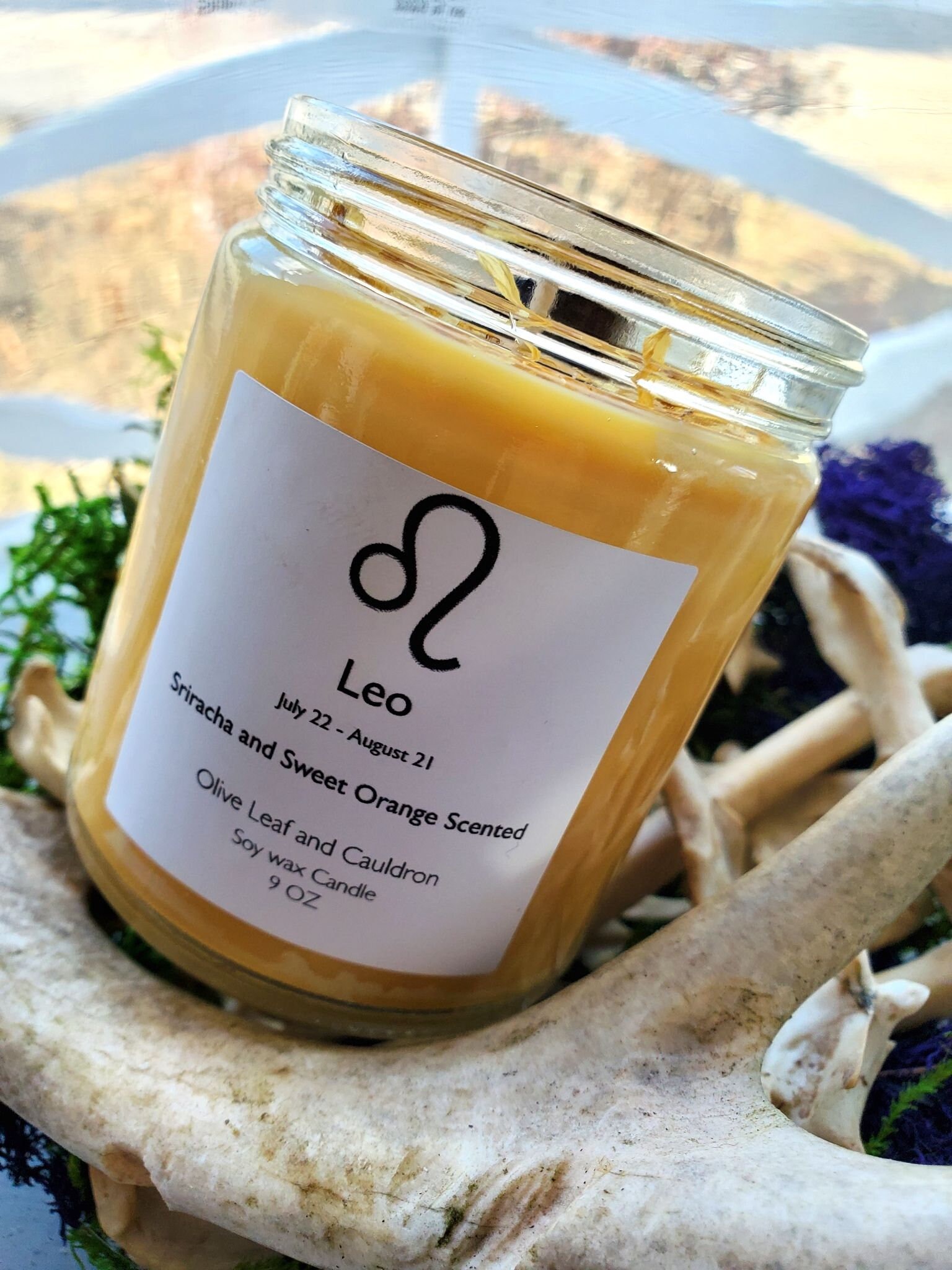 Leo Candle Zodiac Candles Witchcraft Supply Intention Etsy