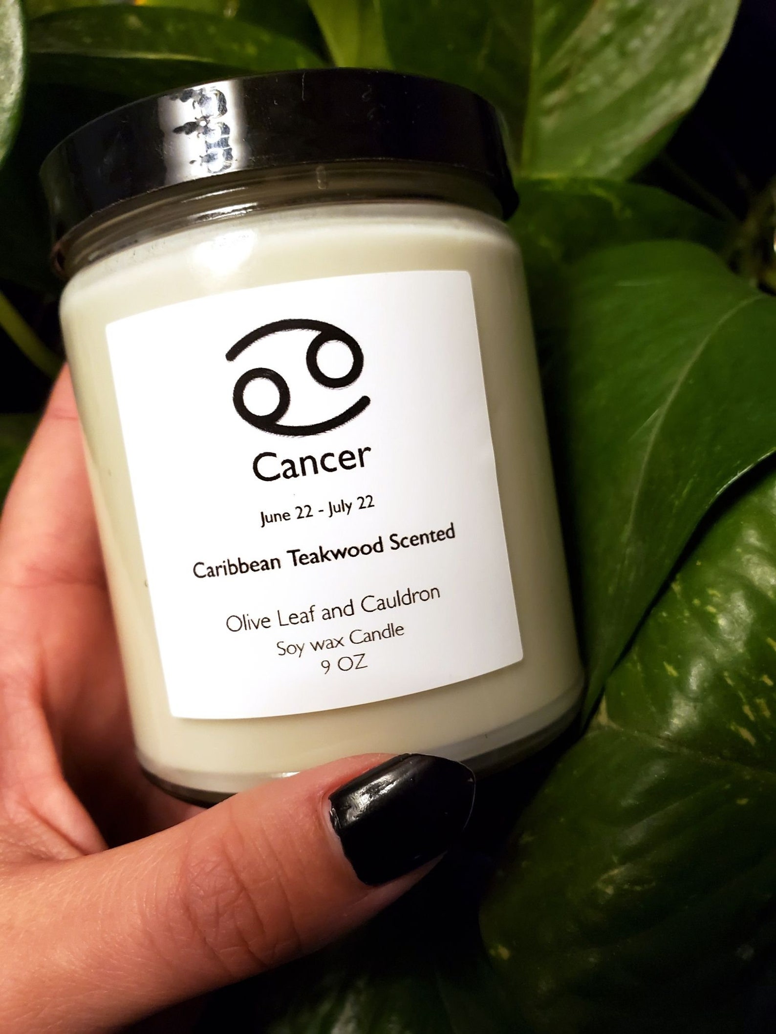 Cancer Candle Zodiac Candles Witchcraft Supply Intention Etsy