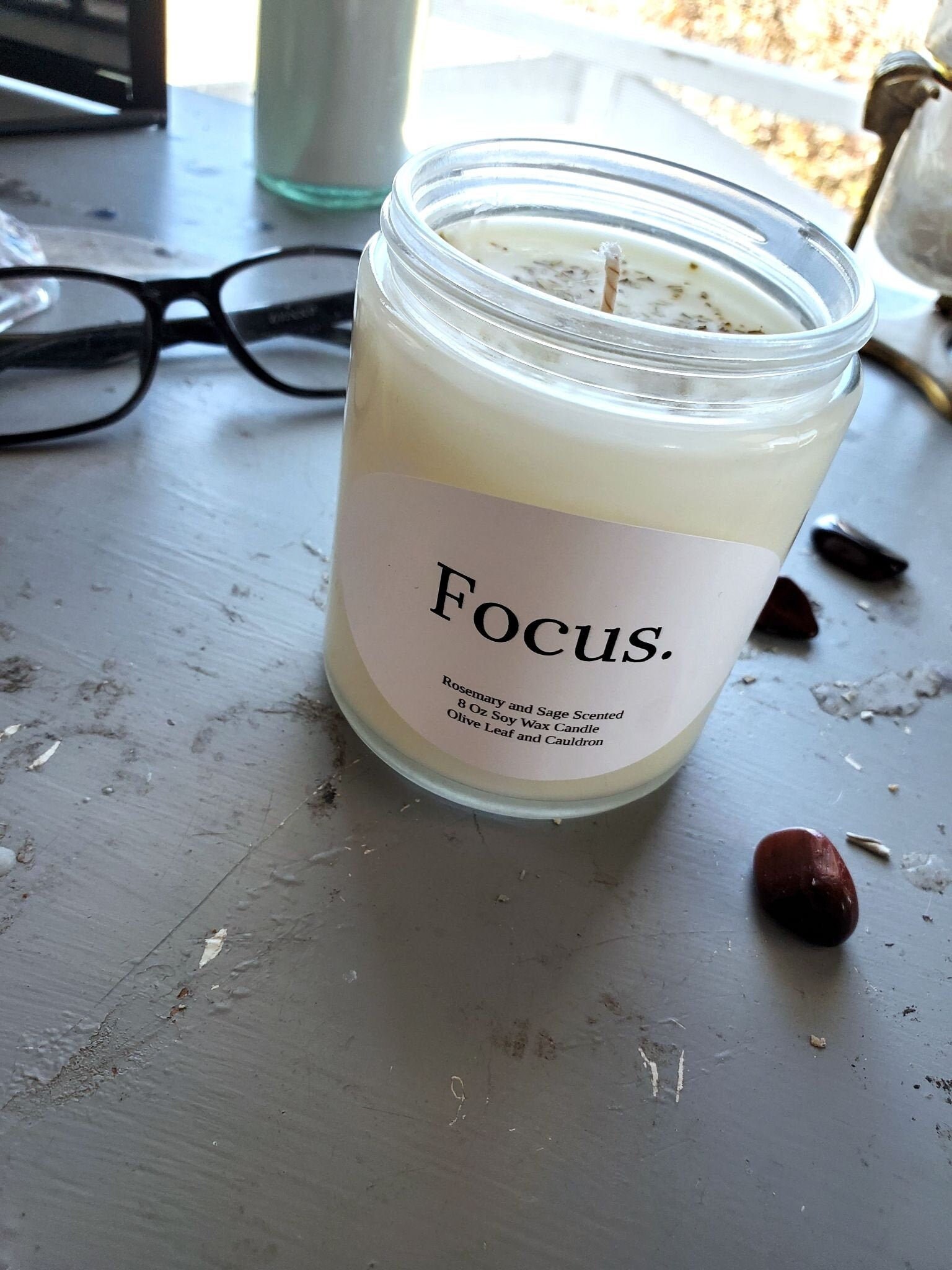 Focus candle 8 Oz Meditation Candle Intention Candle Etsy