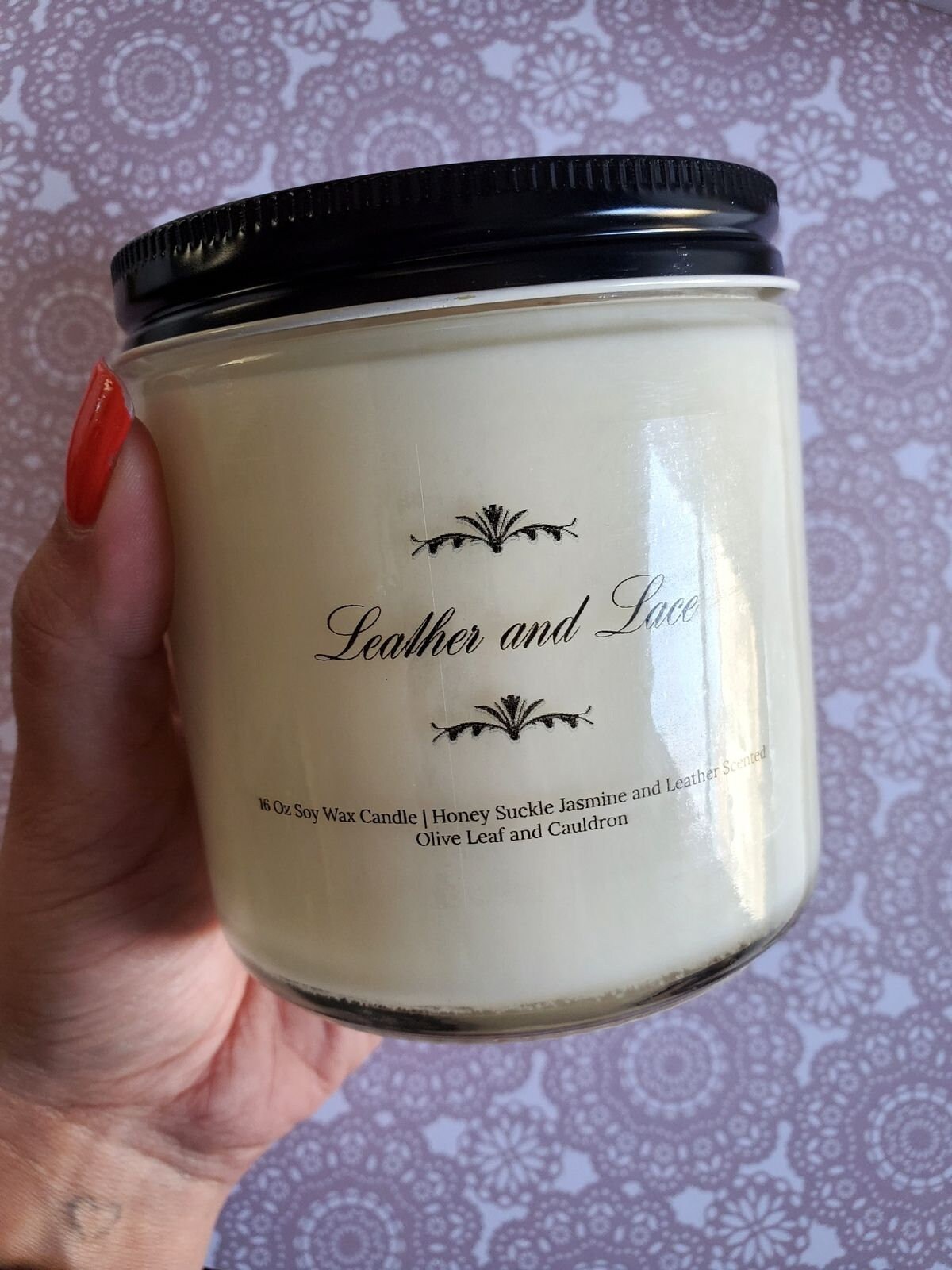 Leather and Lace 16 Oz Candle Sexy Candle Gift for Her Etsy
