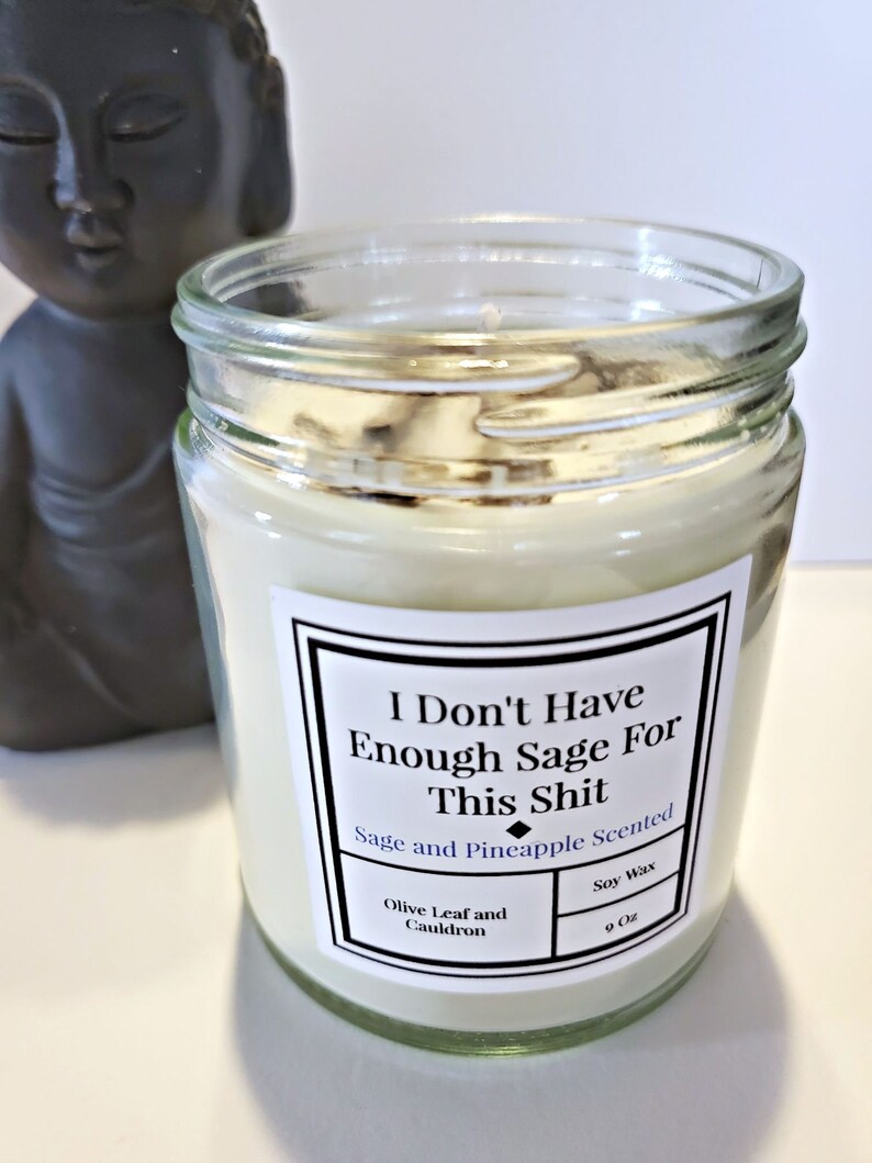 i dont have enough sage for this funny candle label etsy