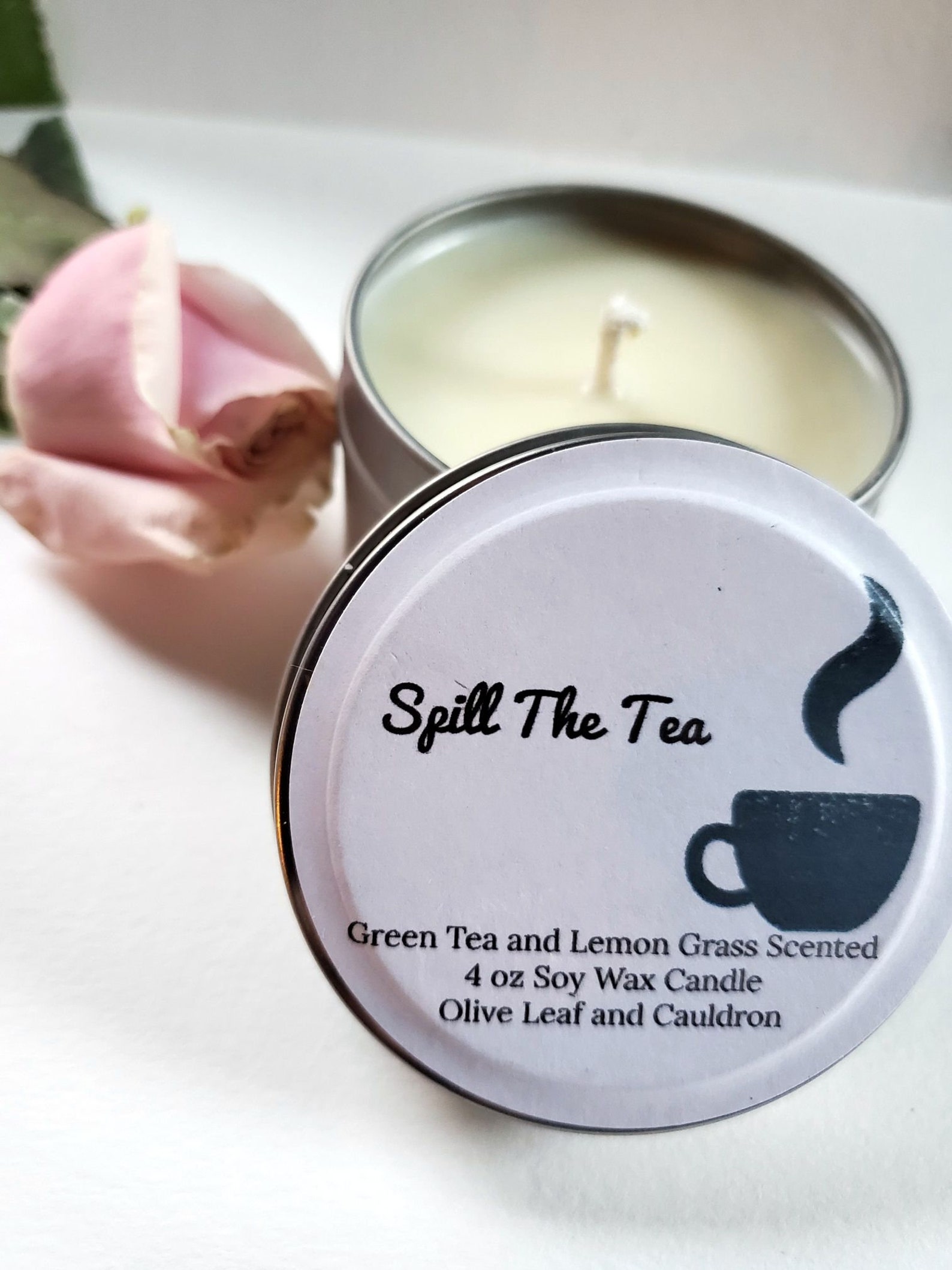 Spill The Tea Candle Gift For Best Friend Funny Candle Etsy