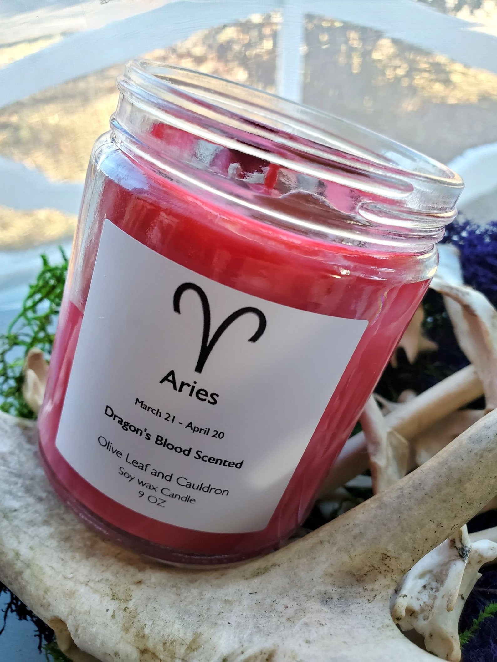 Aries Candle Zodiac Candles Witchcraft Supply Witchcraft Etsy India