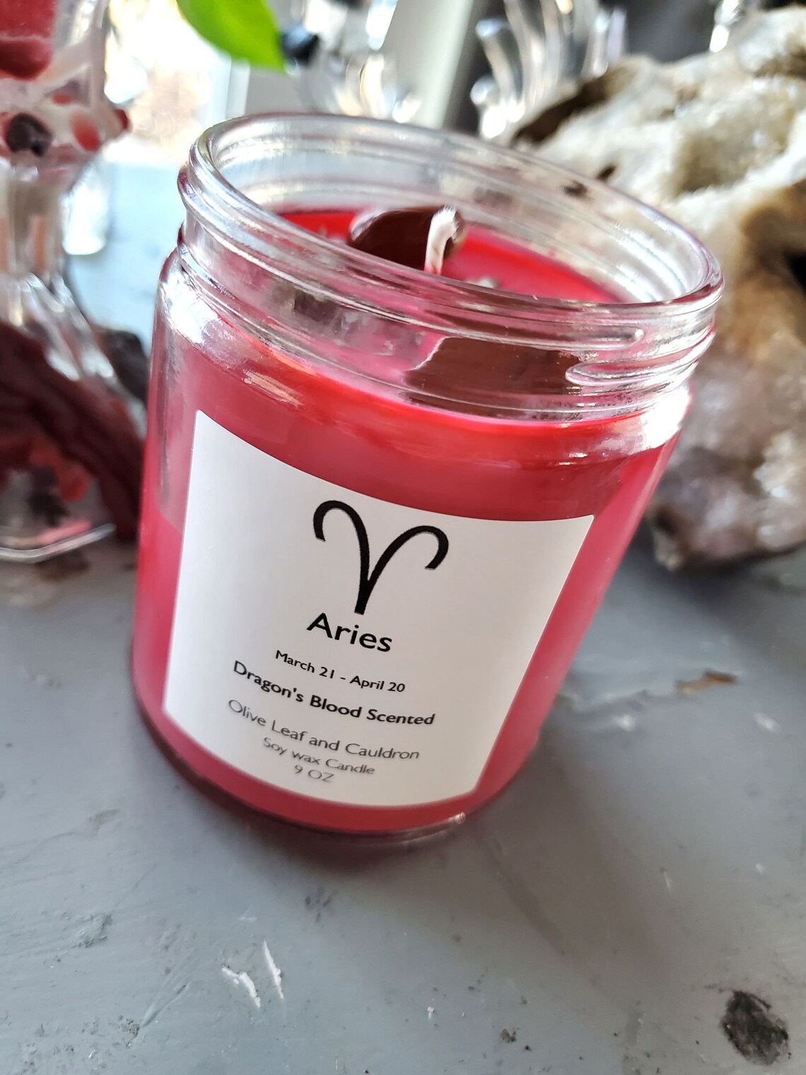 Aries Candle Zodiac Candles Witchcraft Supply Intention Etsy